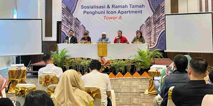 Sosialisasi dan ramah tamah penghuni Icon Apartemen Gresik. Foto: ist